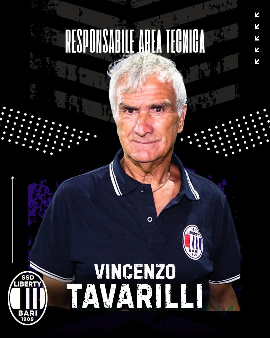 Liberty Bari: Vincenzo Tavarilli è il Responsabile dell’Area Tecnica