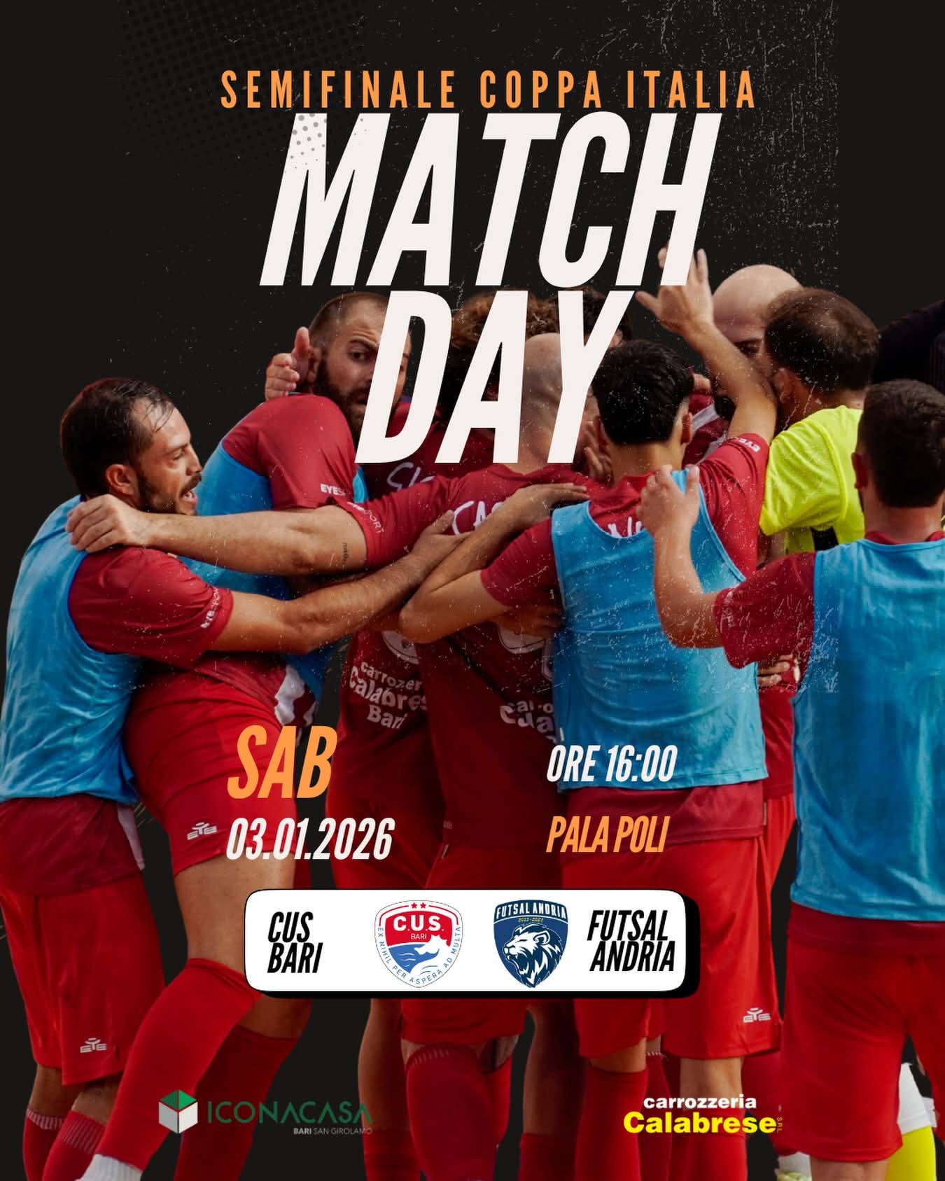 CUS Bari, missione finale: al PalaPoli di Molfetta la sfida decisiva contro la Futsal Andria