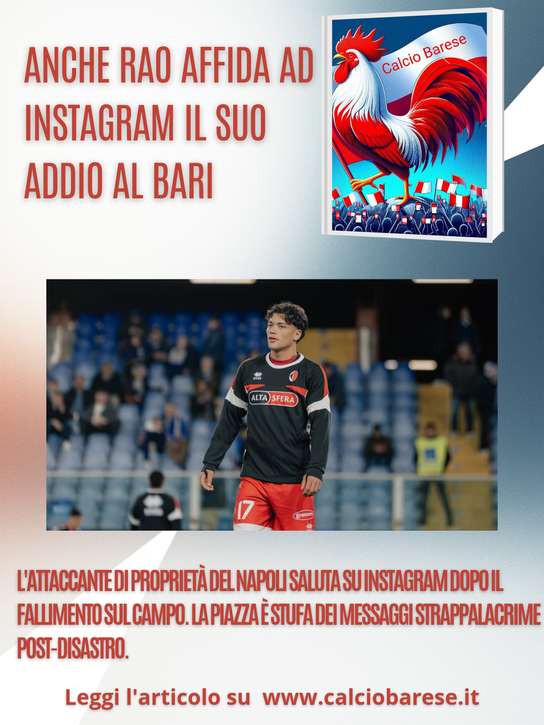 L'ennesimo "addio social" che stufa Bari: se ne va anche Rao, ma i tifosi sono stanchi dei post di scuse (CB)