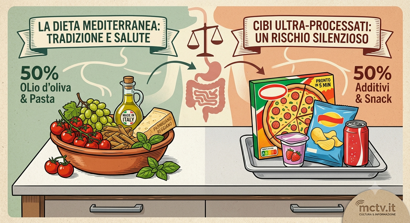 Cibi ultra-processati: oltre metà della nostra dieta è industriale