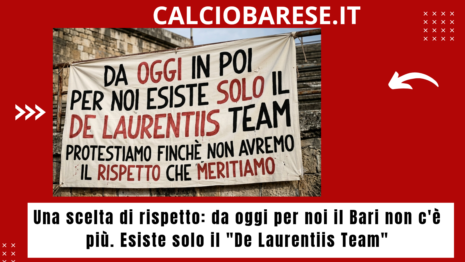  Una scelta di rispetto: da oggi per noi il Bari non c'è più! Esiste il "De Laurentiis Team" (CB)