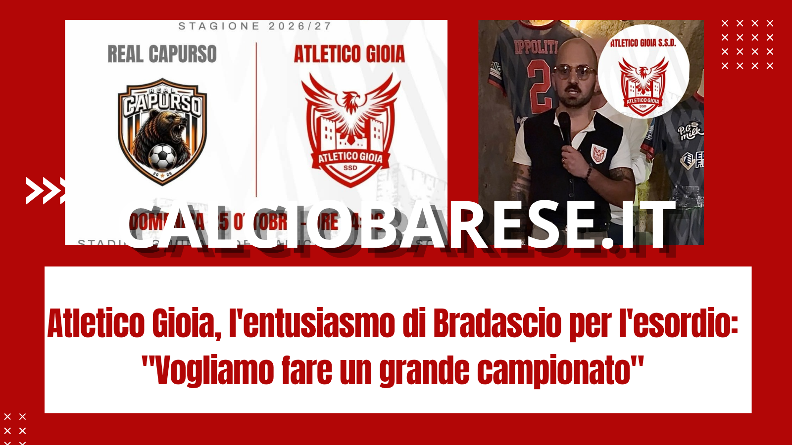 Atletico Gioia, l'entusiasmo di Bradascio per l'esordio: "Vogliamo fare un grande campionato"